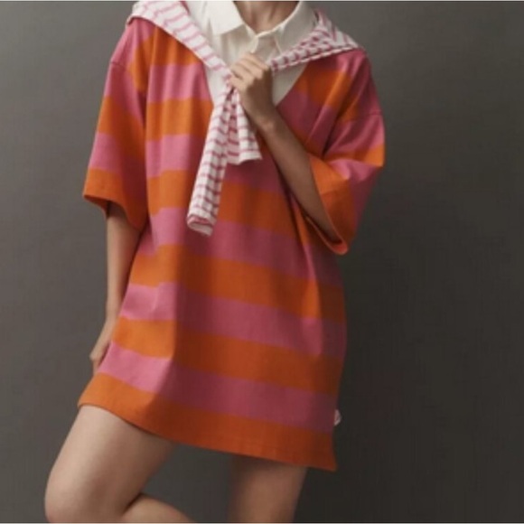 Daily Practice Tops - NWT Daily Practice Oversized Striped Pink and Orange Tunic